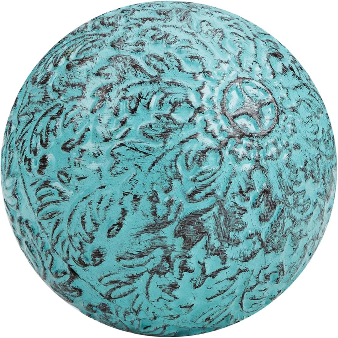Everydecor Metal Decorative Sphere for Home Decor - Decorative Balls for Shelves, Centerpiece Bowls, Bookshelf - Decoration Orbs Accents for Living Room, Bedroom - Vintage Blue Shelf Spheres (3.4 Inch) Everydecor Metal Decorative Sphere for Home Decor - Decorative Balls for Shelves, Centerpiece Bowls, Bookshelf - Decoration Orbs Accents for Living Room, Bedroom - Vintage Blue Shelf Spheres (3.4 Inch)
