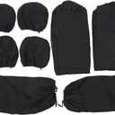 Car Cloth Seat Cover, Car Seat Covers Full Set Breathable and Soft Cloth Seat Cover Universal Fit for Cars Black
