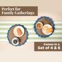 Folkulture Jute Placemats Set of 6, Scalloped Border - (13x19 Inch), 13.5 inches