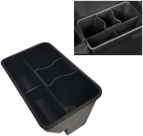ZXFRC Rear Center Console Storage Box ABS Rear Cup Holder Backseat Storage Box Compatible with Tesla Model Y 2020 2021 2022 2023 Underseat Consoles Storage Box Accessories