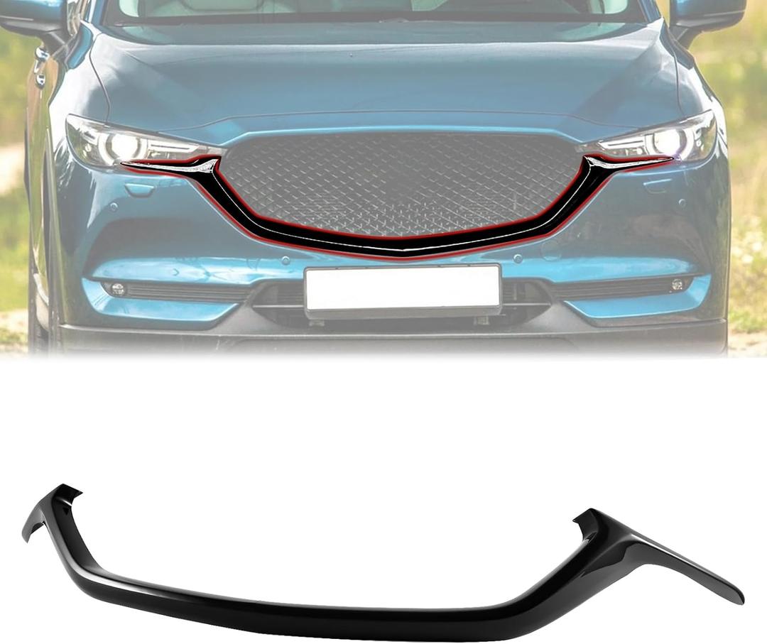Front Bumper Grill Trim Cover Molding Compatible with Mazda CX-5 CX5 2017-2021