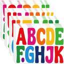 300 PCS Letter Stickers Bulletin Board Letters 24 Sheets Large Alphabet Number Stickers Waterproof Vinyl Self-Adhesive Letters for Poster Board Mailbox Crafts Classroom Home Decor(Colorful,4 Inch)