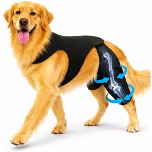 Dog Knee Brace for Rear/Hind Legs (ACL/CCL) – Dual-Leg Support with 4 Metal Stabilizers & Non-Slip Harness | Stability, Mobility & Pain Relief for Arthritis, Hip Dysplasia & Luxating Patella | L