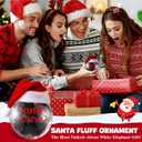 2 x Santa Fluff Ornament, Hilarious White Elephant Gifts, 3.15" Unique Christmas Ornaments for 2025 Xmas Tree Decor, Ugly Stocking Stuffer Ideas Gag Gift (1 Pack)