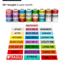 Misofuki Moving Labels for Boxes Color Coded 4 Bedroon 1440 Pcs 1”x4.5”, 24 Rolls Moving Stickers 4 Bathroom, Packing Labels for Moving Boxes, Strong Adhesive Fragile Stickers + Heavy and Blank Labels