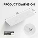 BAYKA White Floating Shelves for Wall, Set of 3, 36 Inches Long Wall Mounted Rustic Wood Shelves for Bathroom, Bedroom, Living Room or Kitchen, Hanging Shelf for Book/Storage/Decor, 30lbs Capacity