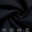 Women's High Waisted Dress Pants Straight Leg Business Trousers with Pockets Stretch Fabric for Office Work Casual (Black)