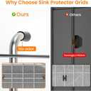 JJV Sink Bottom Grid 27-1/2" x 14-1/4", Centered Drain with Corner Radius 3-1/2",Stainless Steel Sink Grids for Single Bowl Kitchen Sinks