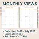 bloom daily planners 2026-2027 Academic Year Teacher Planner & Calendar - 7 Period Lesson Plan Organizer Book for Classroom or Homeschool - 9" x 11" (Interchangeable Cover) - Cool Tones