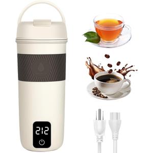 Portable Travel Kettle, Hot Water Kettle Electric, Small Tea Kettle for Boiling Water with 4 Temperature Settings, 304 Stainless Steel Mini Kettle with Auto Shut-Off and Boil Dry Protection(350ML)