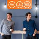 Sylvania A19 9W = 60W LED Light Bulb, 5 Color Temperature Select (2700/3000 / 3500/4000 / 5000K), 800 LMS, Medium Base, Frosted - 8 Pack (42558)
