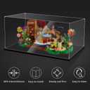 Display Case for Lego 21360 Willy Wonka & The Chocolate Factory or 21353 Botanical Garden, 21.65x11.81x9.84inches (55x30x25cm), Protect Your Collectibles from Dust with a Clear Showcase