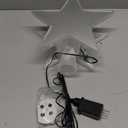 Kesfitt Christmas Tree Topper, Tunnel Mirror Golden Light Star Topper with 6 Projection Modes, Tree Topper Lighted 3D Glitter Dynamic Projection for Xmas Party Holiday