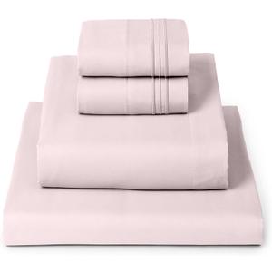 Mellanni King Sheets Set - 4 PC Iconic Collection Bedding - Hotel Luxury, Extra Soft, Cooling Bed Sheets - Wrinkle, Fade, Stain Resistant (King, Blush Pink)