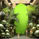 Wedding Arch Cover 6.6FT Spandex Fitted Wedding Arch Stand Covers for Round Top Chiara Arch Backdrop Stands Cover for Birthday Party Ceremony Banquet Decor Lime Green