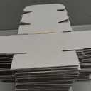 Small Shipping Corrugated Boxes 4x3x2 Inches 100 Pack Foldable Small Business Card Gift Box For Mailers and Craft (White)