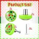 Fumete 12 Pieces Christmas Green Cabinet Knobs Covers Cute Green and Red Drawer Knobs Table Dressing Cupboard Wardrobe Closet with Screws for Holiday Winter Christmas Decor, 1.1 Inches/ 28 mm