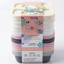 Multicolor Plastic Bento Box Containers, 10 Pack