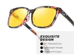 Night Driving Glasses for Women Men, Anti Glare Night Vision Glasses Polarized Yellow Lens for Driving UV400 Protection