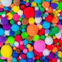 Adeweave 1000 Assorted Pom poms  Soft and Fluffy Craft Pom Pom Balls  Multicolor Craft Supplies Pompoms for Arts and Crafts in a Reusable Box, Large Puff Ball Ideal for DIY and School Activities