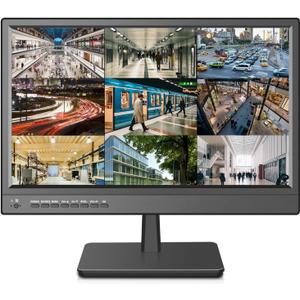 17inch Security Monitor,Supports Wall-Mounted-USB/Full Format Video Playback,CCTV Monitor with AV/HDMI Input/VGA/Headphone Output,Built-in Speaker, Remote Control 