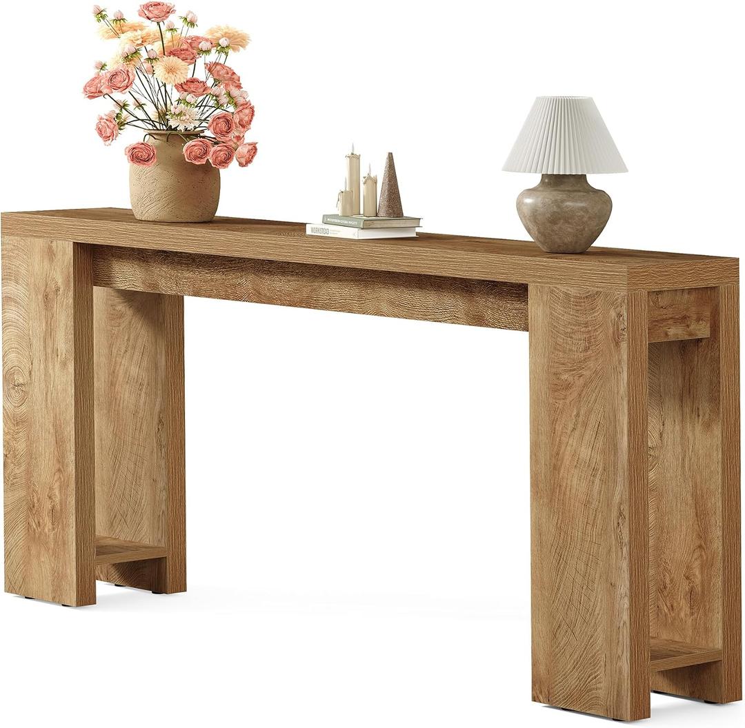 LITTLE TREE 70.9-Inch Console Table for Entryway, Hallway, and Living Room, 11.8" D x 70.9" W x 33.5" H