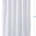 Amazer White Shower Liner Cloth Waterproof, White Shower Curtain Liner Fabric with Weighted Stones, Washable Shower Curtain and Liner 2-in-1, 120G Heavy Duty, 12 Grommet Holes, 72 x 72 Inches