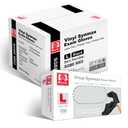 Jointown Vinyl Exam Gloves- 4 mil Safty Glove Latex-Free & Powder-Free, SGBE 8003 Synmax Disposable Medical Glove Large (Case of 1000, Black)