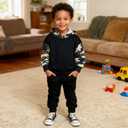 Size 2-6 Years Toddler Boys Color Block Hoodie Sweatshirt Tops Kids Boys Casual Long Sleeve T-Shirts Tops Camo