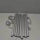 7/8 inch Curtain Rods for Windows 66 to 120 Inch, USFOOK Telescoping Splicing Drapery Rods, Decoration for Home with Silver Decorative Translucent Finials