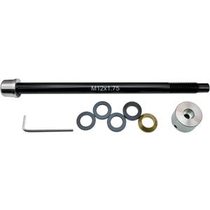 Bike Trainer Thru Axle Adapter for Wahoo Kckr Snap M12 1.0 1.5 1.75 Thread Pitch 159 to 185mm Shaft Length Fit with Most 142 148 Hub