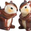 Bico Squirrel Salt & Pepper Shaker Set, Handpainted, Dishwasher Safe