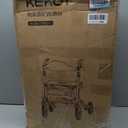 KEKOY Walkers for Seniors with Seat, 500lbs Bariatric Rollator Walker -Grey