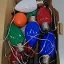 IDEAALS 10 Pack Jumbo Multicolor Solar C9 Christmas Lights OutdoorLED Solar Pathway Lights Waterproof, Strawberry Light Christmas Decorations Outdoor for Walkway Party Patio Garden Lawn Yard Decor