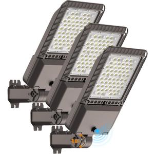 AIKVSXER 45000LM LED Parking Lot Light 180W Commercial Street Area Lighting Dusk to Dawn Photocell Outdoor Lights IP65 Waterproof 12 Years Lifespan for Parking Yard Warehouse 3 Pack