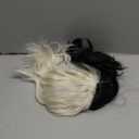 Black and White Wig for 3+ Years Kids Cosplay Costume Short Wavy Bob Synthetic Wigs with Bangs for Boys Girls Halloween Party (Black and White)