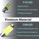 Oudesi LED Interior Car Light Kit - 2 Pieces Super Bright T10 24-smd LED Interior Bulbs, 39mm COB Bulb with Removal Tool, for Car Trunk Dome Map Door Dash License Plate Lights, White