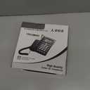 Corded Caller ID Telephone, TelPal Landline Home Phones with Blue Backlight & Speaker, Hands Free Analog Hotel Office Telephone Set, Desktop Speed Memory Dial Telephones for Seniors (White)