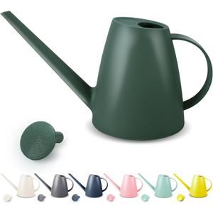 1.8L Watering Can for Indoor Plants, Small Watering Can with Long Spout & Removable Nozzle, Plastic Indoor Water Can for House Plants, Garden Flowers(Approx. 1/2 Gallon)
