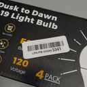 LED Dusk to Dawn LED Light Bulbs, 40W Equivalent LED Outdoor Lighting, Daylight 5000K, Automatic On/Off Outdoor Light, A19 6W Bright Porch Light Bulbs, 500LM E26 for Garage Patio, 4 Pack