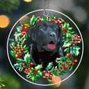 Black Lab Christmas Ornament 2025, Black Dog Ornaments for Christmas Tree, Acrylic Pet Labrador Ornament - Labrador Retriever Gifts, Lab Gifts for Women