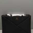 LOVEVOOK Laptop Tote Bag for Women with Large Cup Holder, 15.6 Inch PU Leather Work Bag Teacher Tote Bag, Waterproof Computer Bags Business Office Briefcase Handbag (Black)