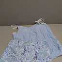 B2prity Tankini Swimsuit Tummy Control Blouson Two Piece Bathing Suit for Women Tank Top with High Waist Boy Shorts Swimwear (Large, Blue, Blue Leaf)