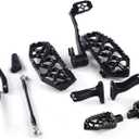 Road King Street Glide Floorboards MX Foot Boards For Harley Touring CVO Brake Shifter Levers (All Black, 2014-UP Touring)