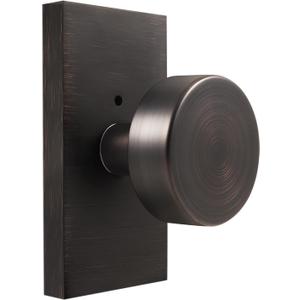 Oil Rubbed Bronze Door Knobs Interior with Lock, Privacy Vintage Door Knobs Oil Rubbed Bronze Door Handles for Bathroom Bedroom Round