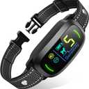 Dog Bark Collar for Large Medium Small Dogs, Rechargeable Smart Bark Collar, Anti Barking Training Collar with 5 Adjustable Sensitivity Beep Vibration (Black)