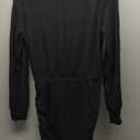 SOLY HUX Women's V Neck Long Sleeve Mini Dress Knit Bodycon Going Out Fall Dresses, L, Black