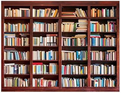 YYNXSY 7X5FT Bookshelf Backdrop Bookcase Backdrop Library Backdrop Backdrop Bookshelf Book Wallpaper Back Drop Books Background Screen for Zoom Meeting YY-1014