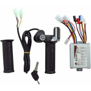 Electric Motor Controller Set, Motor Brushed Speed Controller Electric Tricycle Throttle Grip And Brushed Controller For Electric Scooter E Bike (48V500W)