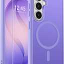 SUPFINE Magnetic for Samsung Galaxy S26 Plus Case with Screen Protector, (Built-in Magnets) (Military Grade Drop Protection) Slim Translucent Shockproof Phone Case,Purple